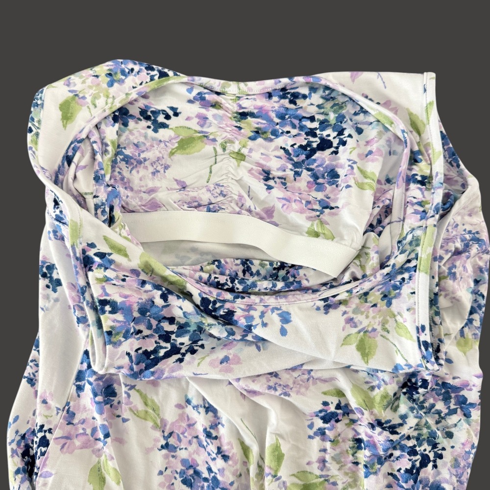 Soft Surroundings Tranquility Bamboo Robe & Nightgown M Soft Floral Sleepwear - Picture 10 of 15